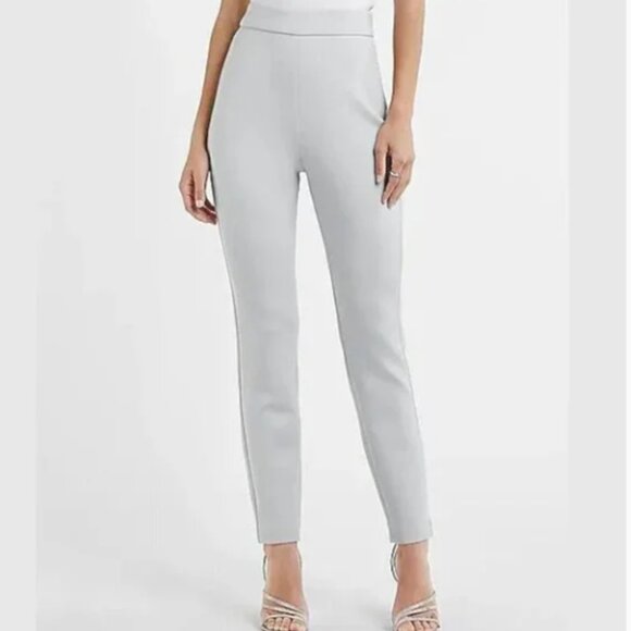 NWT Express High Waisted Light Grey Skinny Trouser Size XL - Picture 1 of 9